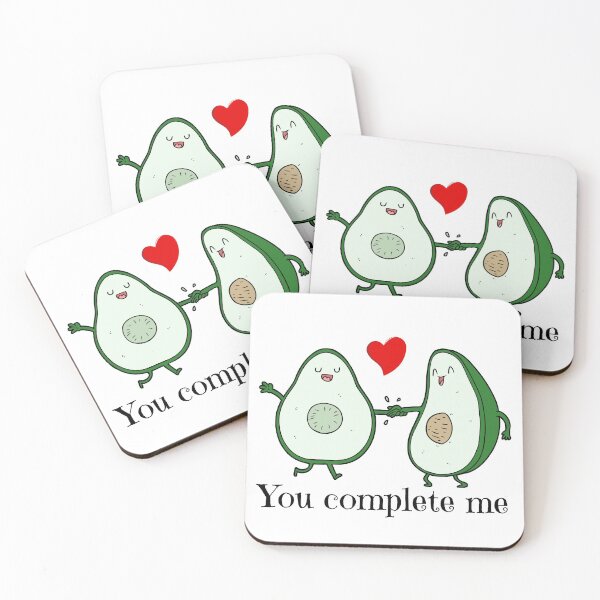 Item preview, You complete me avocado sayings designed and sold by OneTimeEngineer.