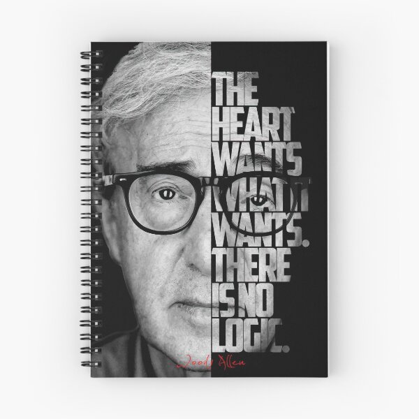 Item preview, Black and white Woody Allen quote poster designed and sold by Enea Kelo.