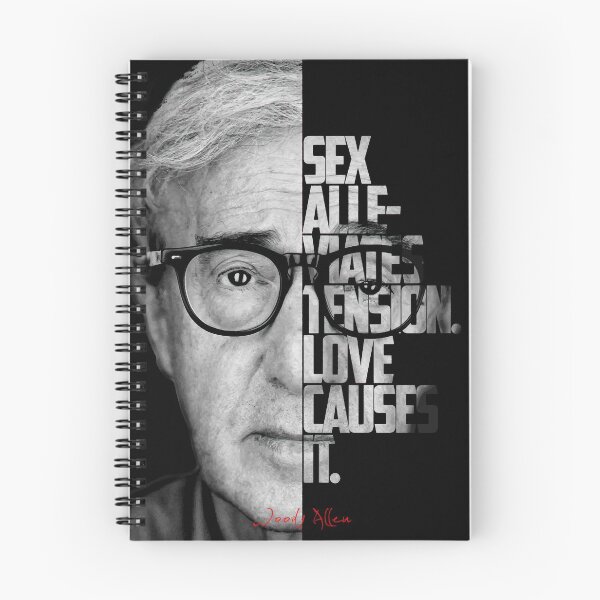 Item preview, Black and white Woody Allen quote poster designed and sold by Enea Kelo.