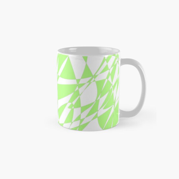 Messy peace - light green on white Classic Mug