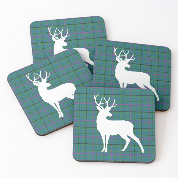 Item preview, Green Fantasy Tartan With Stag Holiday Season designed and sold by ElJimmo.