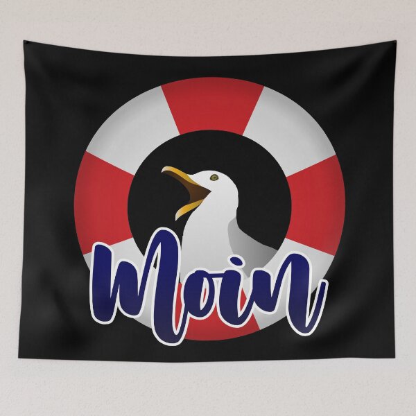 Item preview, Moin (multicolored with seagull in the lifebuoy) designed and sold by froggy-stylecom.