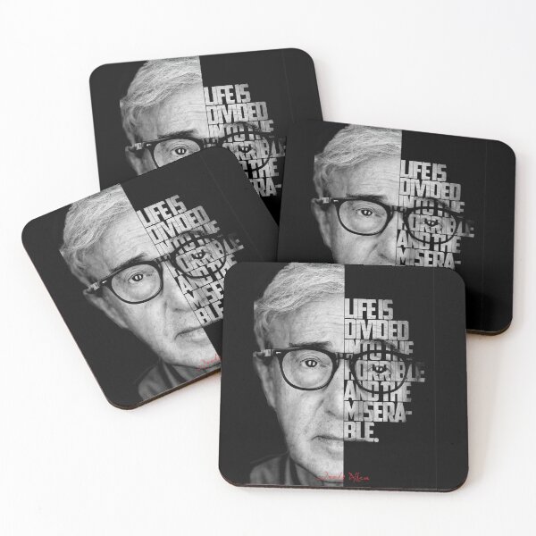 Item preview, Black and white Woody Allen quote poster designed and sold by Enea Kelo.