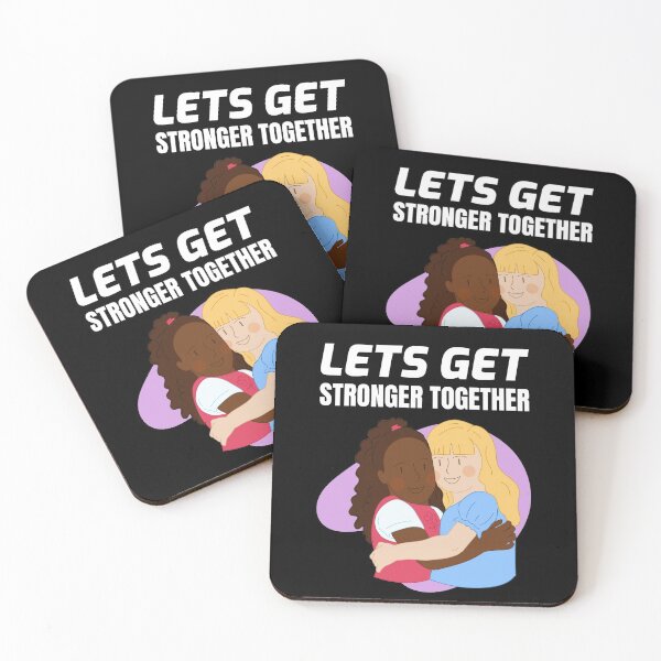 Item preview, Lets Get Stronger Together Hugs designed and sold by jacks-tees.
