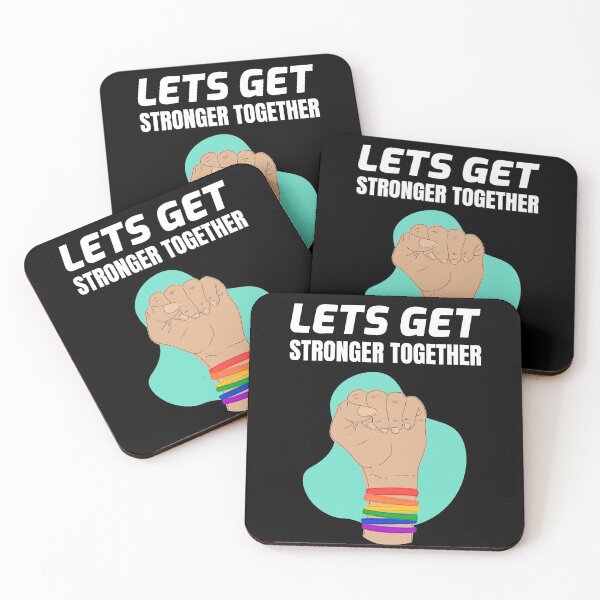 Item preview, Lets Get Stronger Together Rainbow designed and sold by jacks-tees.