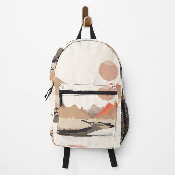 Item preview, Sunset Over The Wasteland, Neutral Digital Abstract Landscape Illustration designed and sold by paperpark.