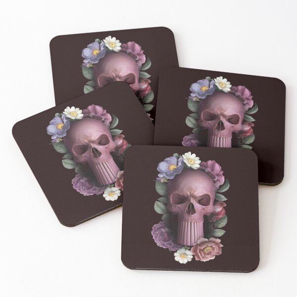 Item preview, skull and flowers and long teeth 01 designed and sold by Radu-Gabriel.