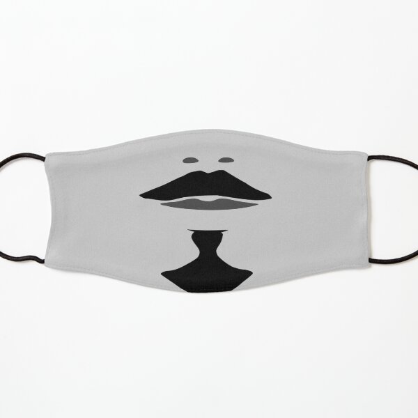 Gray and Black Porthos Musketeer Mustache and Goatee Kids Mask