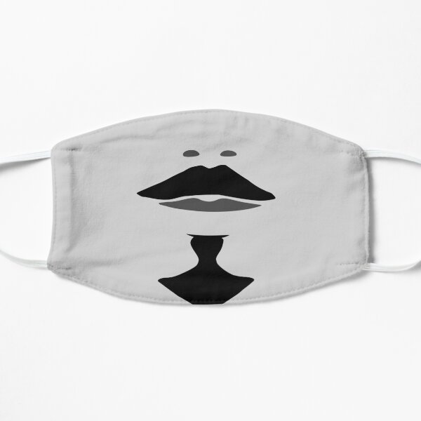 Gray and Black Porthos Musketeer Mustache and Goatee Mask