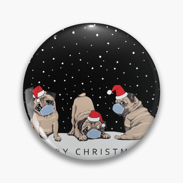 Item preview, Christmask Pugs - Funny Christmas Design designed and sold by REApparelCo.