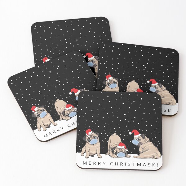 Item preview, Christmask Pugs - Funny Christmas Design designed and sold by REApparelCo.