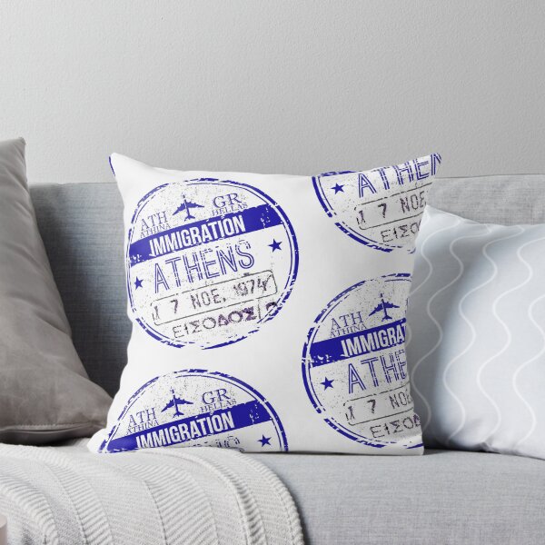 Item preview, Athens Greece Immigration Stamp designed and sold by Yiorgos Designs.