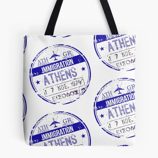 Item preview, Athens Greece Immigration Stamp designed and sold by Yiorgos Designs.