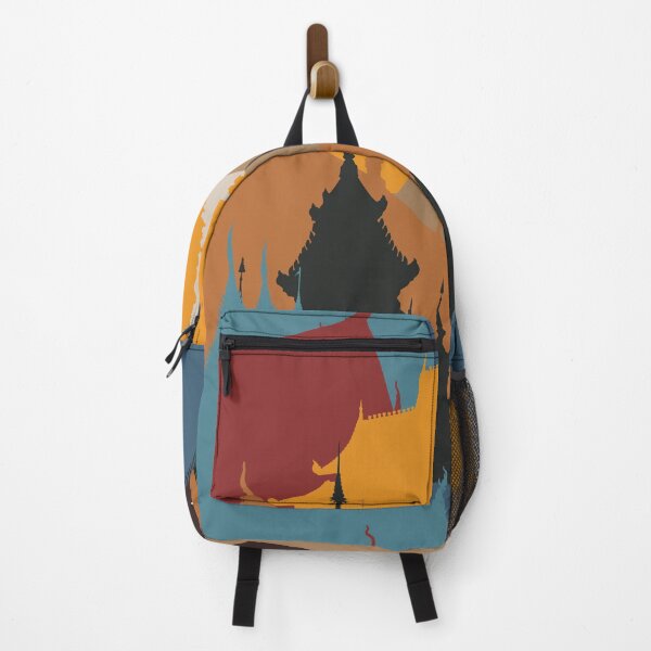 Item preview, 1980s Ancient Asian Village Landscape Buddhist Thai Temple Architecture designed and sold by IamTrending.