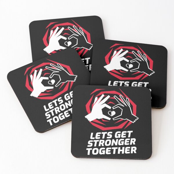 Item preview, Lets Get Stronger Together Hands Heart designed and sold by jacks-tees.