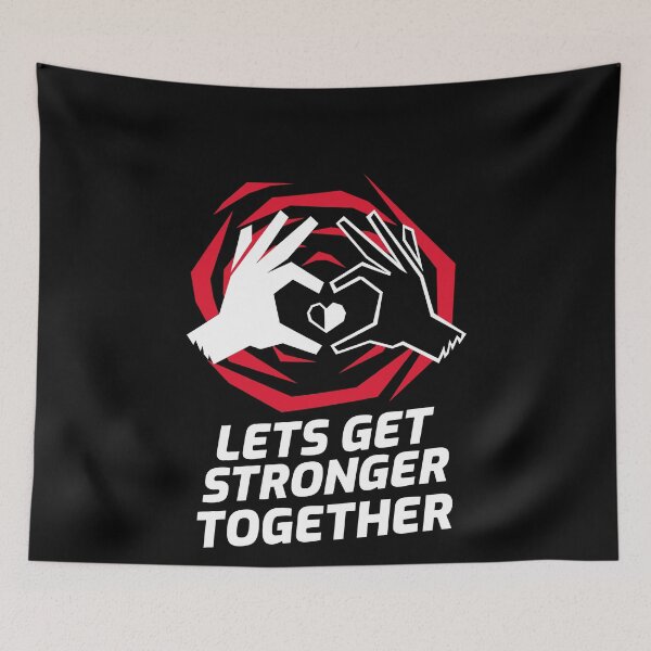 Item preview, Lets Get Stronger Together Hands Heart designed and sold by jacks-tees.
