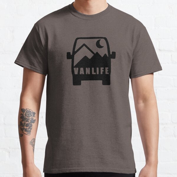 Mountains night vanlife Camiseta clásica
