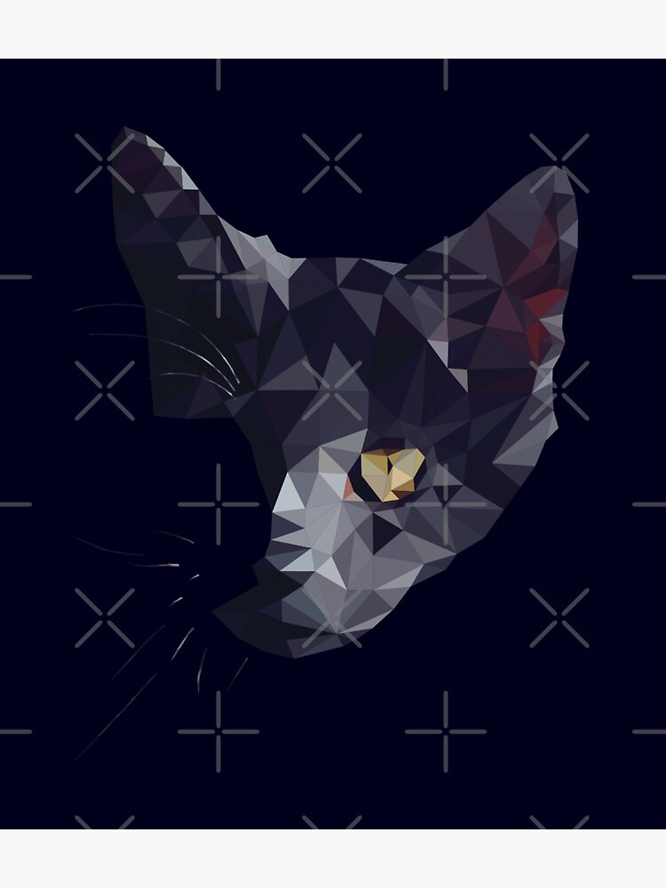 Half Face Cat Poly Art by StellarTatter