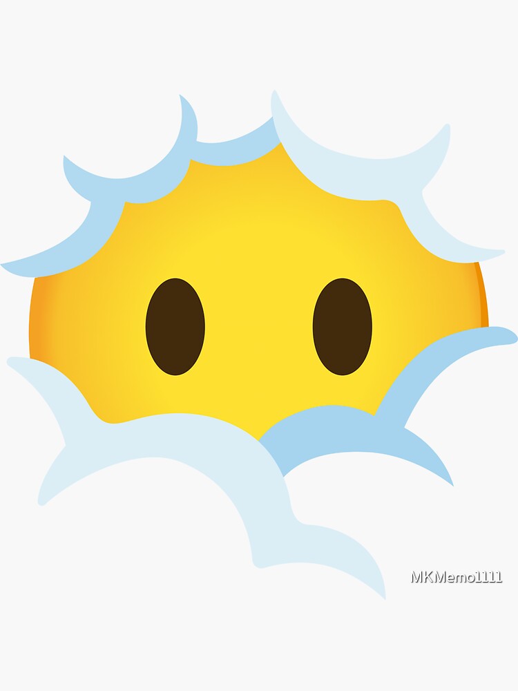 "Face in Clouds Brain Fog Emoji Gift" Sticker for Sale by MKMemo1111