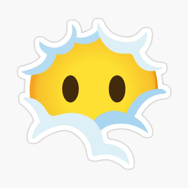 "Face in Clouds Brain Fog Emoji Gift" Sticker for Sale by MKMemo1111