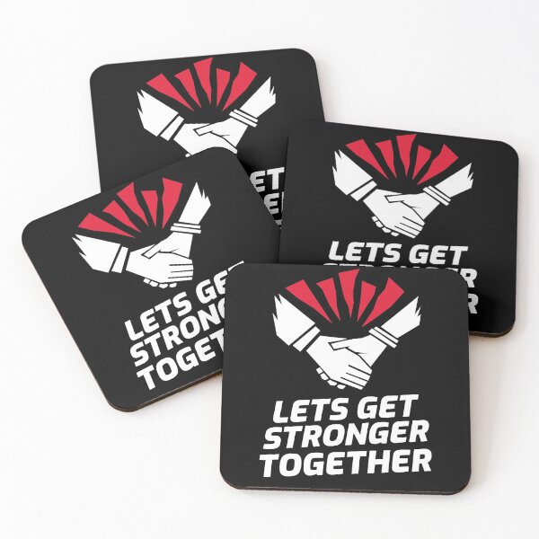 Item preview, Lets Get Stronger Together Shaking Hands designed and sold by jacks-tees.