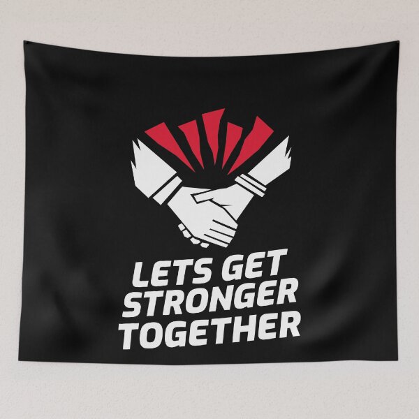 Item preview, Lets Get Stronger Together Shaking Hands designed and sold by jacks-tees.