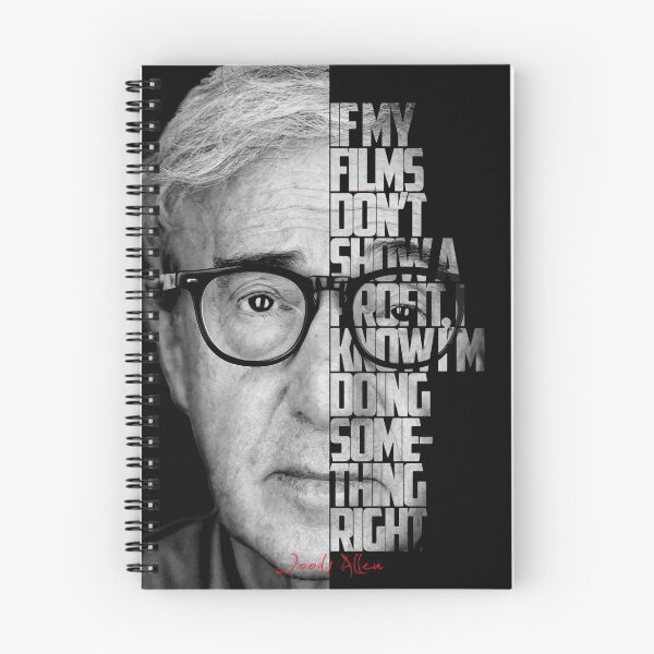 Item preview, Black and white Woody Allen quote poster designed and sold by Enea Kelo.