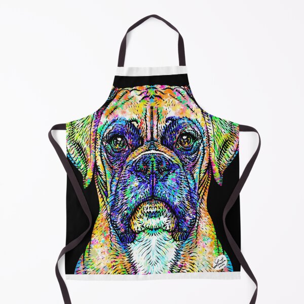 Item preview, BOXER watercolor and ink portrait designed and sold by lautir.