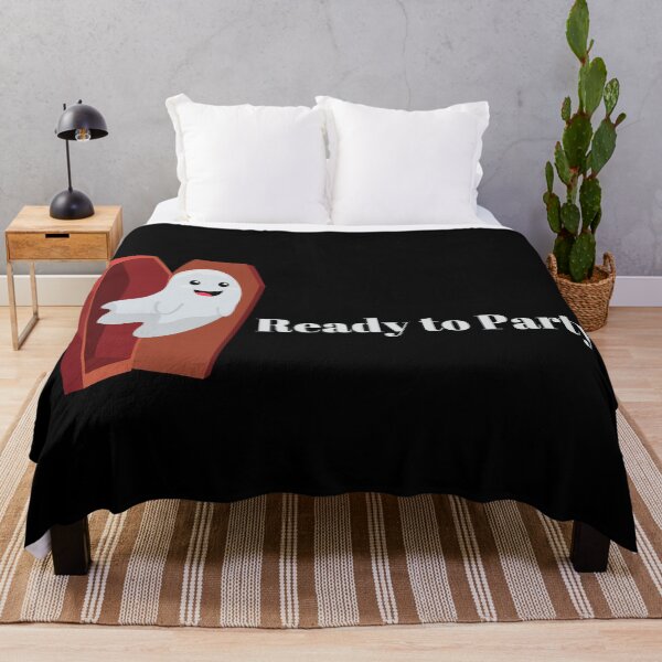 Item preview, 'Ready To Party?' - Cute Ghost Coming Out Of Coffin Ready For Halloween Party designed and sold by PandaSoul.