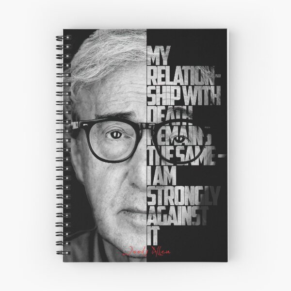 Item preview, Black and white Woody Allen quote poster designed and sold by Enea Kelo.