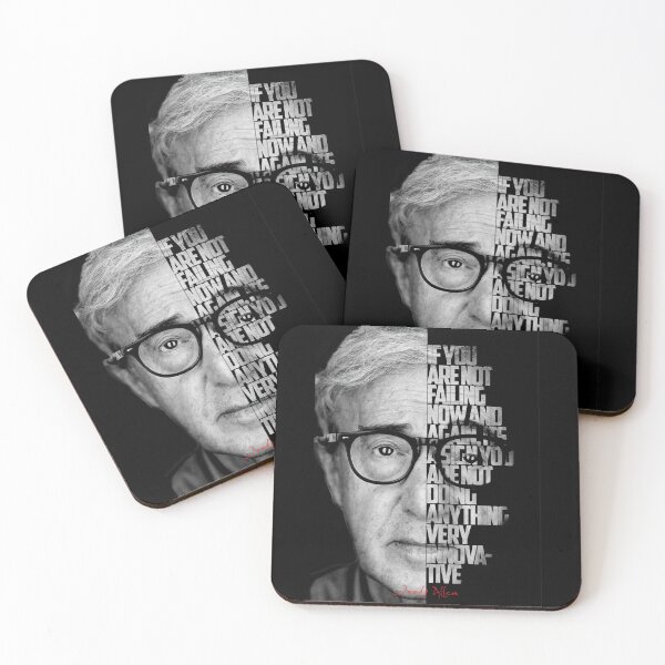 Item preview, Black and white Woody Allen quote poster designed and sold by Enea Kelo.