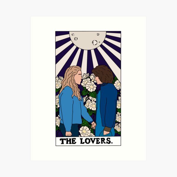 Item preview, The Lovers Tarot Card Dani and Jamie - The Haunting Of Bly Manor  designed and sold by dibbledabbles.