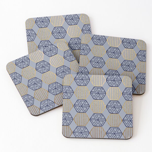 Item preview, GEOMETRIC HEXAGON - BLUE designed and sold by PrachiManerikar.