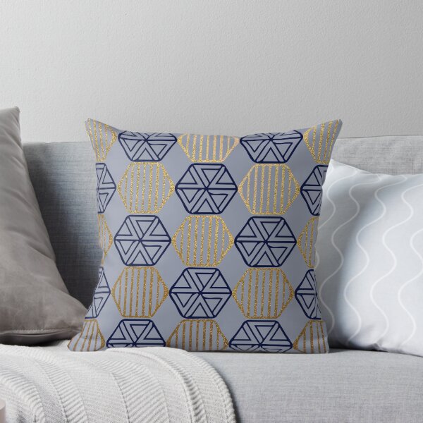 Item preview, GEOMETRIC HEXAGON - BLUE designed and sold by PrachiManerikar.