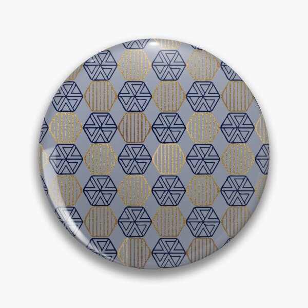 Item preview, GEOMETRIC HEXAGON - BLUE designed and sold by PrachiManerikar.