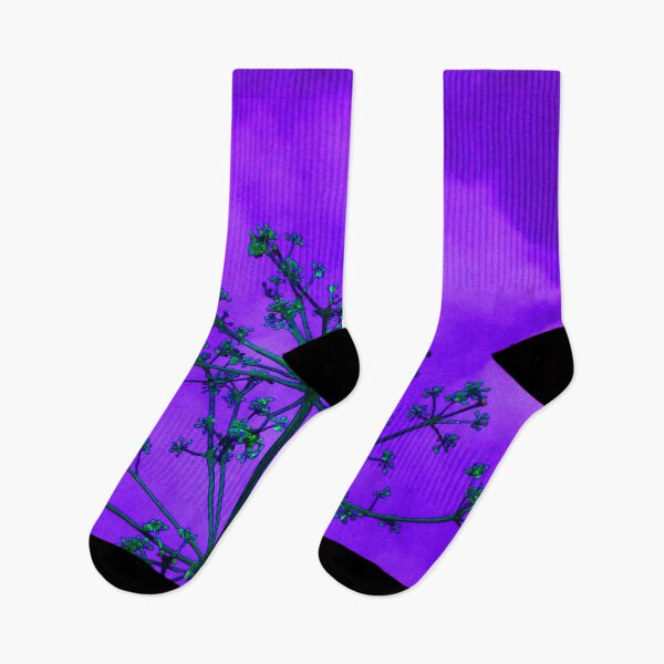 Item preview, Vibrant Purple Haze Sky Backdrop with Shadowed Green Budding Plant and Leaves designed and sold by StayCuztom.