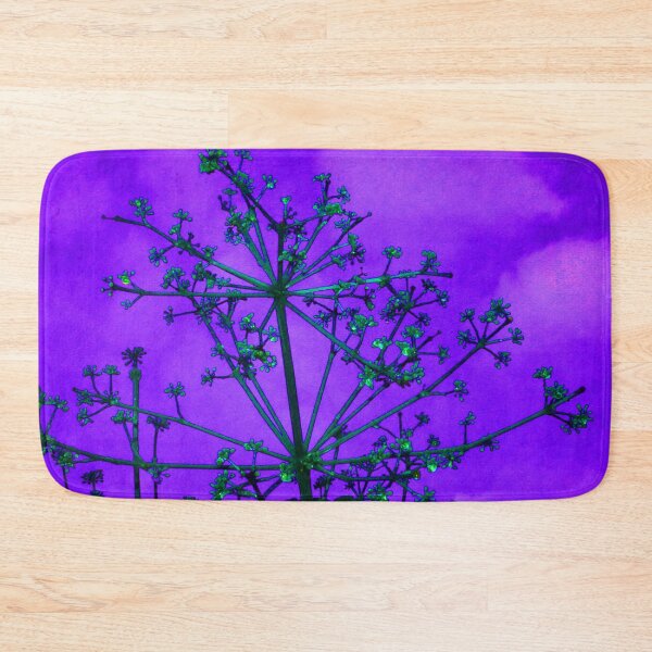 Item preview, Vibrant Purple Haze Sky Backdrop with Shadowed Green Budding Plant and Leaves designed and sold by StayCuztom.