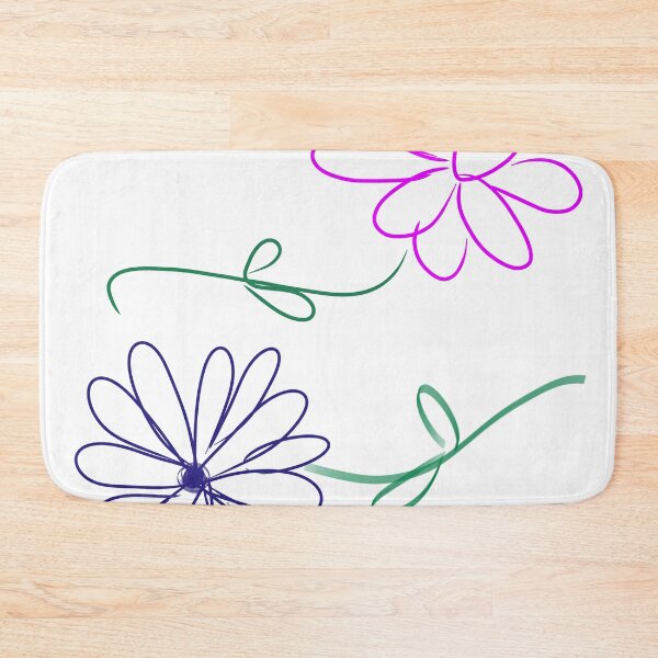 Item preview, Pink and Blue Flowers Sketch designed and sold by ittybittyowl.