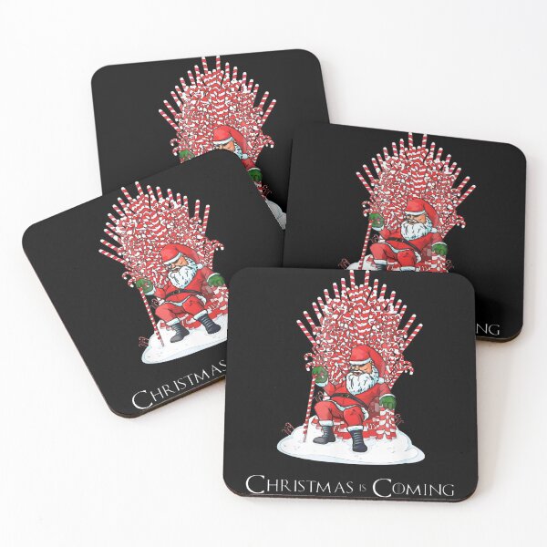 Item preview, Christmas is Coming Candy Cane Santa Clause - Game of Reindeers designed and sold by Gordon Nelson.