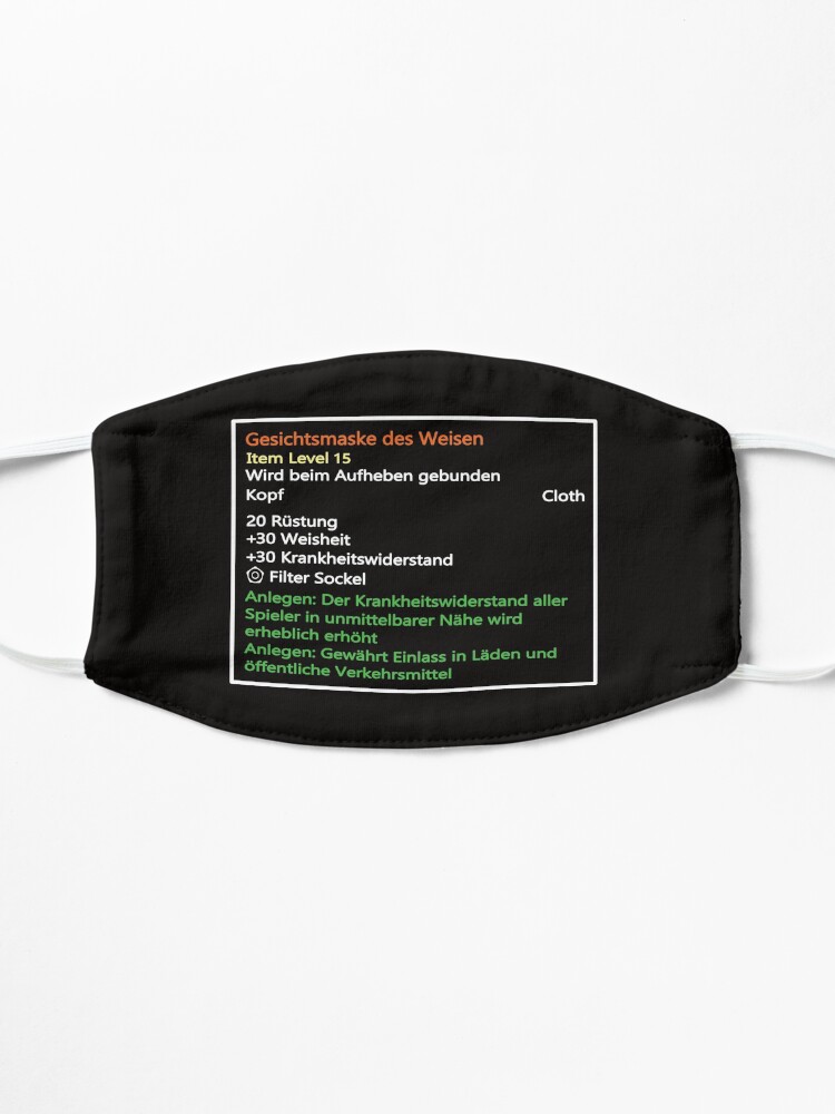 Alternative Ansicht von Kultige Tool-Tip Gamer Maske im MMORG Stil: Gesichtsmaske des Weisen Maske