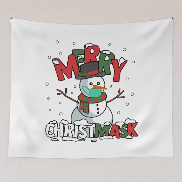 Item preview, Merry Christmask 2020 - Snowman Wearing Mask Funny designed and sold by elijohn23.