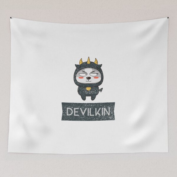 Item preview, Devilkin- cute little devil baby dog with horns designed and sold by josephsteez.