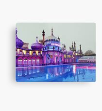 Pavilion Pink and Ice Rink Metal Print