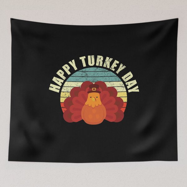 Item preview, Happy Turkey Day Cool Turkey Retro Thanksgiving designed and sold by TheMattDesigns.