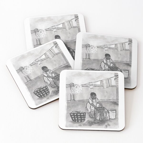 Item preview, Washing Clothes On A Stone designed and sold by Klasha Fernandes.