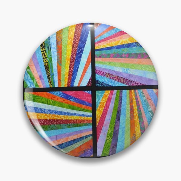 Item preview, Stained glass in lead colourful abstract quilted rainbow pattern  designed and sold by baligaia.