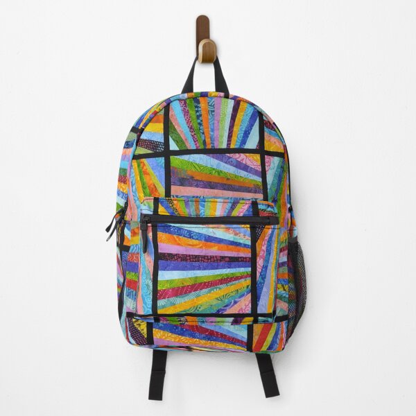 Item preview, Stained glass in lead colourful abstract quilted rainbow pattern  designed and sold by baligaia.