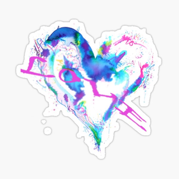 "heart art" Sticker for Sale by ahmedLY Redbubble