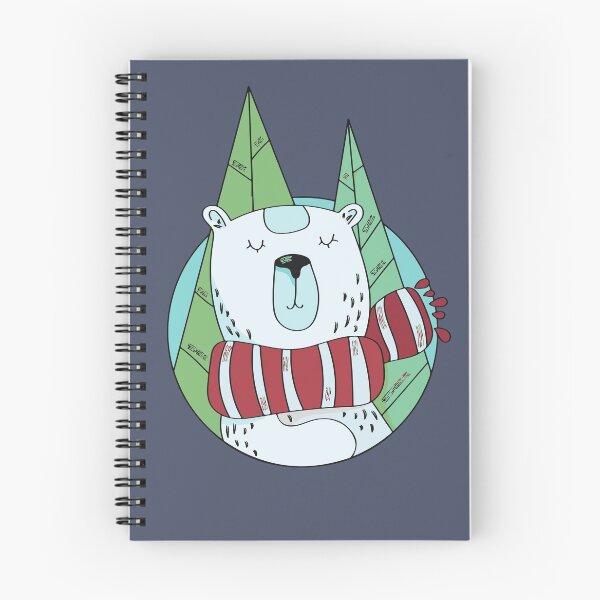 Item preview, Christmas Polar Bear with Scarf & Trees designed and sold by SLAG-Creative.