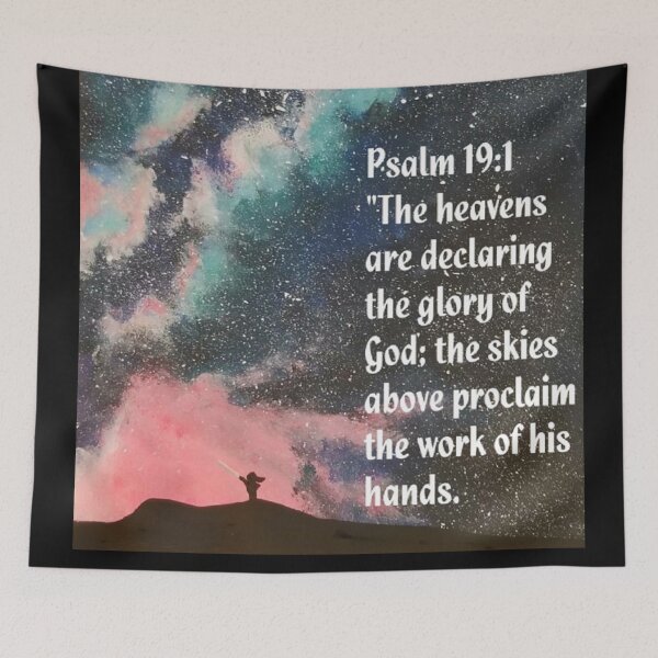 Item preview, Milky Way Galaxy with a Bible Message - Acrylic Painting designed and sold by fsultesart.